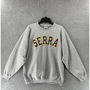 VINTAGE The Cotton Exchange SERRA Sweatshirt Adult L Gray Crew Neck Made in USA - Picture 1 of 10