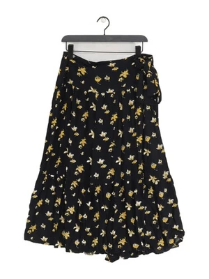 Whistles Women's Midi Skirt UK 14 Black Floral 100% Viscose Midi Wrap - Image 1 of 4
