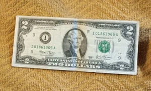 BIRTHDAY NOTE $2 Bill, $2 Bills, Vintage $20 Bills - Picture 1 of 12