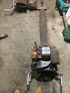 ultra rare-1946 Disston two man chainsaw KB7-AY, two extra power heads and oiler