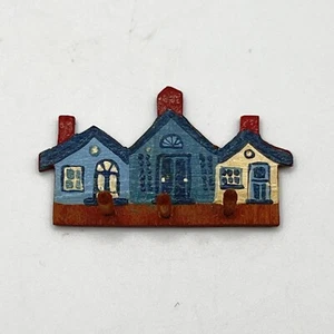 Karen Markland Vintage Miniature Wooden Dollhouse Artisan Wall Hanger Coat Rack - Picture 1 of 7