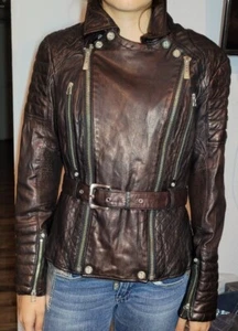 AFFLICTION Black Premium Limited Edition #233 Women's Leather  Jacket "Prism"  - Picture 1 of 12