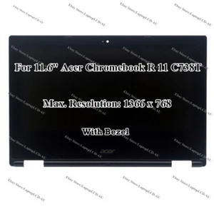 11.6" HD LCD Touch Screen Digitizer Assembly For Acer Chromebook R11 CB5-C738T - Picture 1 of 8