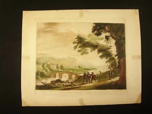 1774, Two John Boydell engravings, colored, after Claude de Lorrain.  - Bild 1 von 4