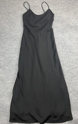 Vestido Hampton Nites para mujer 10 negro sin mangas maxi línea A tirantes en el cuello redondo Foto 1 de 4