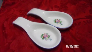 (2) Tabletops Unlimited Victorian Rose 7 3/4" Spoon Rest Holders - Picture 1 of 4