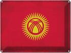 Blechschild Wandschild 30x40 cm Kirgisistan Fahne Flagge Geschenk Deko