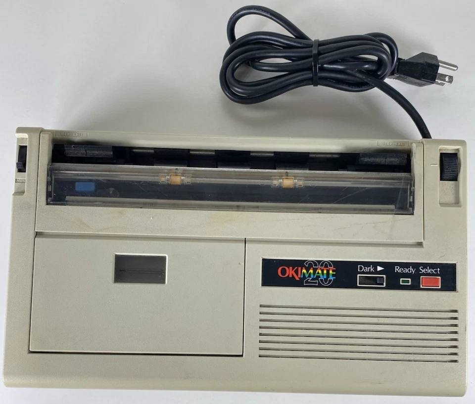 VTG Okidata Okimate 20 EN3211 Printer. Sold As IS for Parts or Repair Powers On - Image 1 of 4