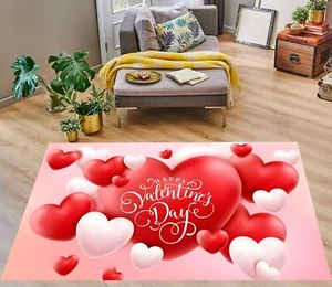 Heart Theme Rug,Valentine's Day Rug,Love Themed Rug,Sparkly Rug,Red Rug,Pink Rug - Picture 1 of 11