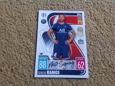 Match Attax 2021/2022 Sergio Ramos PSG PS Germain Mint New Signing Base Card UK