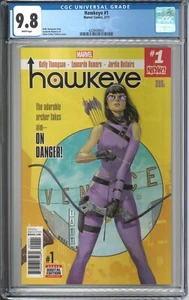 Ojo de halcón ahora! #1 CGC 9,8 casi nuevo/mt WP 2017 Marvel Comics primera Kate Bishop Avengers MCU - Imagen 1 de 2