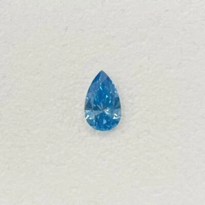GIA Certified Natural Loose Diamond 0.70 Ct Pear Cut Fancy Vivid Blue VS2 - Picture 1 of 9