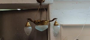 ALTE  SCHÖNE 4 FLAMMIGE  HÄNGELAMPE HÄNGELEUCHTE - Bild 1 von 12