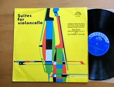 SUB 10093 Suites For Violoncello Bach Reger Vlasov Simandl Supraphon Cello EX - Image 1 of 4