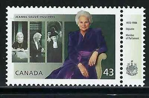 Canada - Scott 1509 - Jeanne Sauve - MNH - 1994 - Picture 1 of 1