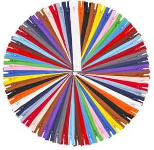 30 x Assorted Colour Closed Zips 8 inch / 20cm Job Lot Sew Craft Zip Zipper - Picture 1 of 3