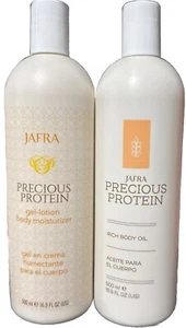 Jafra Precious Protein hydrating body GEL LOTION 16.9oz & Rich Body Oil 2 PC SET - Picture 1 of 2