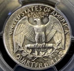 1964 Silver Washington Quarter 25c Error - Broadstruck PCGS AU 58 AND TYPE B! - Picture 1 of 4