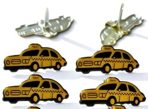 TAXI BRADS Cab Toys Children Travel Vacation Scrapbooking Card Making Stamping - Picture 1 of 1