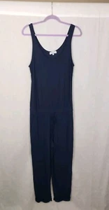 Michael Stars Jumpsuit XL Navy Blue Sleeveless Drawstring Waist Lounge Comfort - Picture 1 of 7