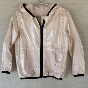 Ideology Girls Spring Jacket 4T Soft Pink Pearlized Hooded Windbreaker Zip Up - Picture 1 of 5