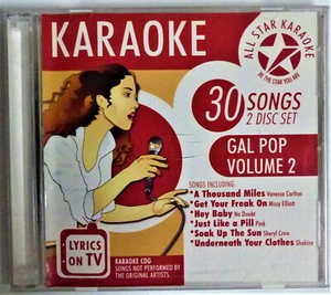 KARAOKE CD+G:  Gal Pop - Volume 2 - 30 Songs 2 Disc Set - Lyrics On Screen - Picture 1 of 4