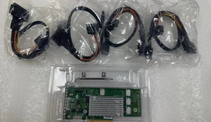 Supermicro AOC-SLG3-4E2P PCIe to SFF-8611 NVME U.2 Quad-Port Adapter +4 CABLES - Picture 1 of 5