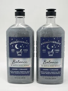Bath & Body Works BALANCE Juniper + Coriander Body Wash and Foam AROMATHERAPY - Picture 1 of 2
