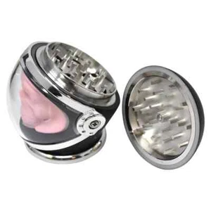 4-part 65mm Crushers Grinder Helmeted Hero Skull Herb Grinder, black - Picture 1 of 1