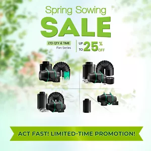 Mars Hydro 4'' 6'' Inline Fan Vent System/ Carbon Filter for Grow Tent Kits - Bild 1 von 171