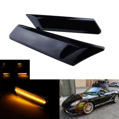 Lente de humo guardabarros marcador lateral dinámico LED luz de giro para PORSCHE 911/987 Foto 1 de 4