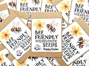 Easter Wildflower Bee Friendly Seeds Party Bags Favours Teacher Gift 24 x 2g EB4 - Picture 1 of 6