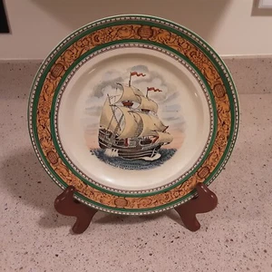 Rare Adams "Mayflower II" Ship Commemorative Plate 1957 Plymouth MASS. ~ 9.75" - Picture 1 of 12