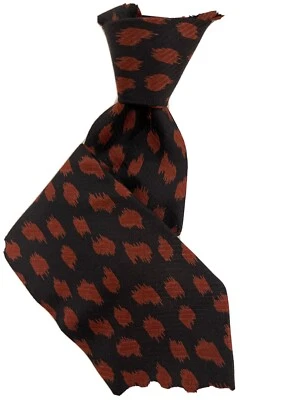 Corbata de seda para hombre GIORGIO ARMANI corbata ITALIA diseñador geométrico NEGRO/GRANATE Foto 1 de 4