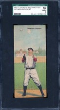 1911 T201 Mecca Double Folders Tobacco Baseball Seymour Dygert SGC 4