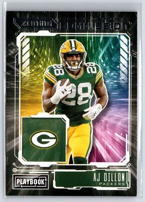 2021 Panini Playbook #ZC-AJD AJ Dillon  Zoning Commission - Image 1 of 2
