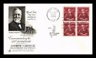 DR JIM STAMPS US COVER ANDREW CARNEGIE 125TH ANNIVERSARY FDC BLOCK OF 4