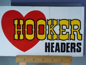 VTG 9" Hooker Headers Hot Rod Speed Shop Drag racing decal sticker NOS - Picture 1 of 1