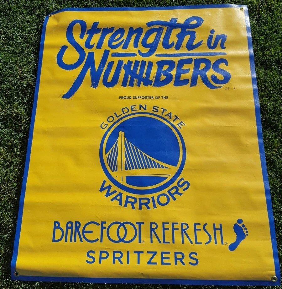 Golden State Warriors Strength In Numbers Vinyl Banner Wall Hanging Playoffs - Image 1 of 4