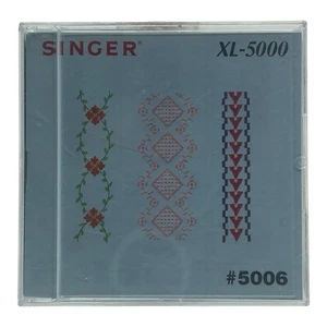 Singer Embroidery Card Quantum XL-5000 #5006 Floral Filigree w/ Case Tested - Picture 1 of 3
