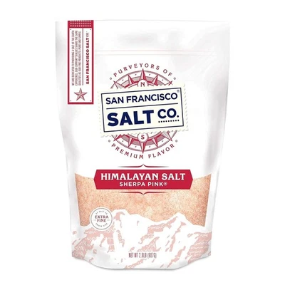 Sal rosa Sherpa del Himalaya - Grano extrafino, 2 libras. | 32 Onzas (Pack de 1)  Foto 1 de 4