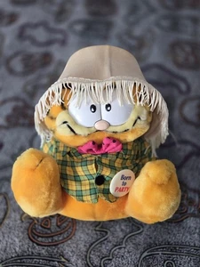 GARFIELD Plush Born to Party with Lamp Shade with Tags (1981) Vintage Garfield - Picture 1 of 9
