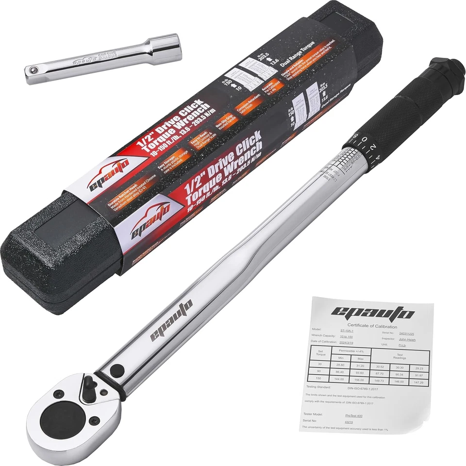 EPAuto 1/2-inch Drive Click Torque Wrench, 10-150 ft/lb, 13.6-203.5 N/m - Image 1 of 4