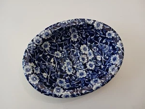 Jabonera Royal Crownford Azul Calico Floral Staffordshire Inglaterra - Imagen 1 de 9