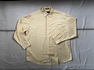 Orvis Signature Shirt XL Yellow Check Country Oversize 53.5" Excellent Cotton - Picture 1 of 13