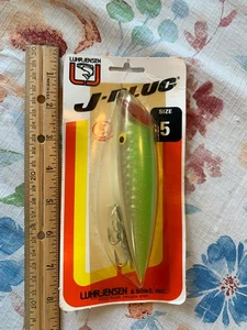 Vintage Luhr-Jensen J-Plug Size 5 Trolling Fishing Lure NOS Flo Green SC - Picture 1 of 5
