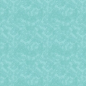 Turquoise Swirling Leaves 108" fabric by Wilmington, 4427-447, wide fabric - Picture 1 of 1