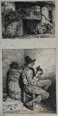 CHARLES JACQUES (1813-1894) EAU FORTE  IMPRIME CHEZ DELATRE  (1880)  /26 - Photo 1/2