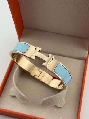 Brand New Clic H Bracelet Color Rose Gold / Light Blue - Image 1 of 4
