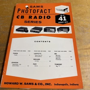 SAMS Photofact CB-Funkgerät Serie Handbuch CB 41 August 1972 - Bild 1 von 1